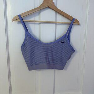 Nike Dri-fit Purple Stripe Cross Back Sports Bra